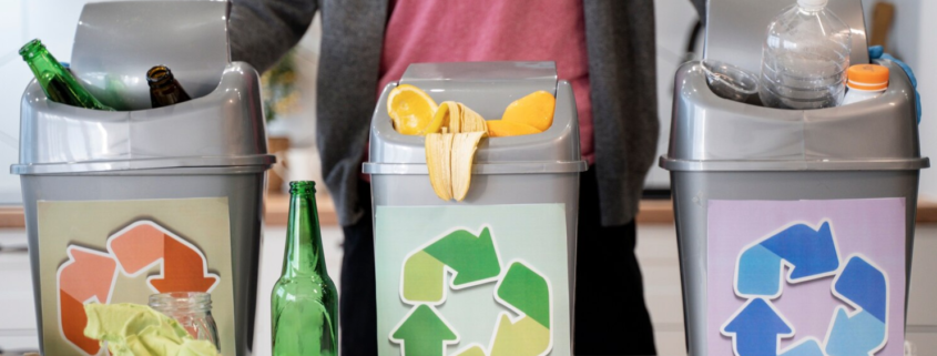 Recycling system in an office kitchen